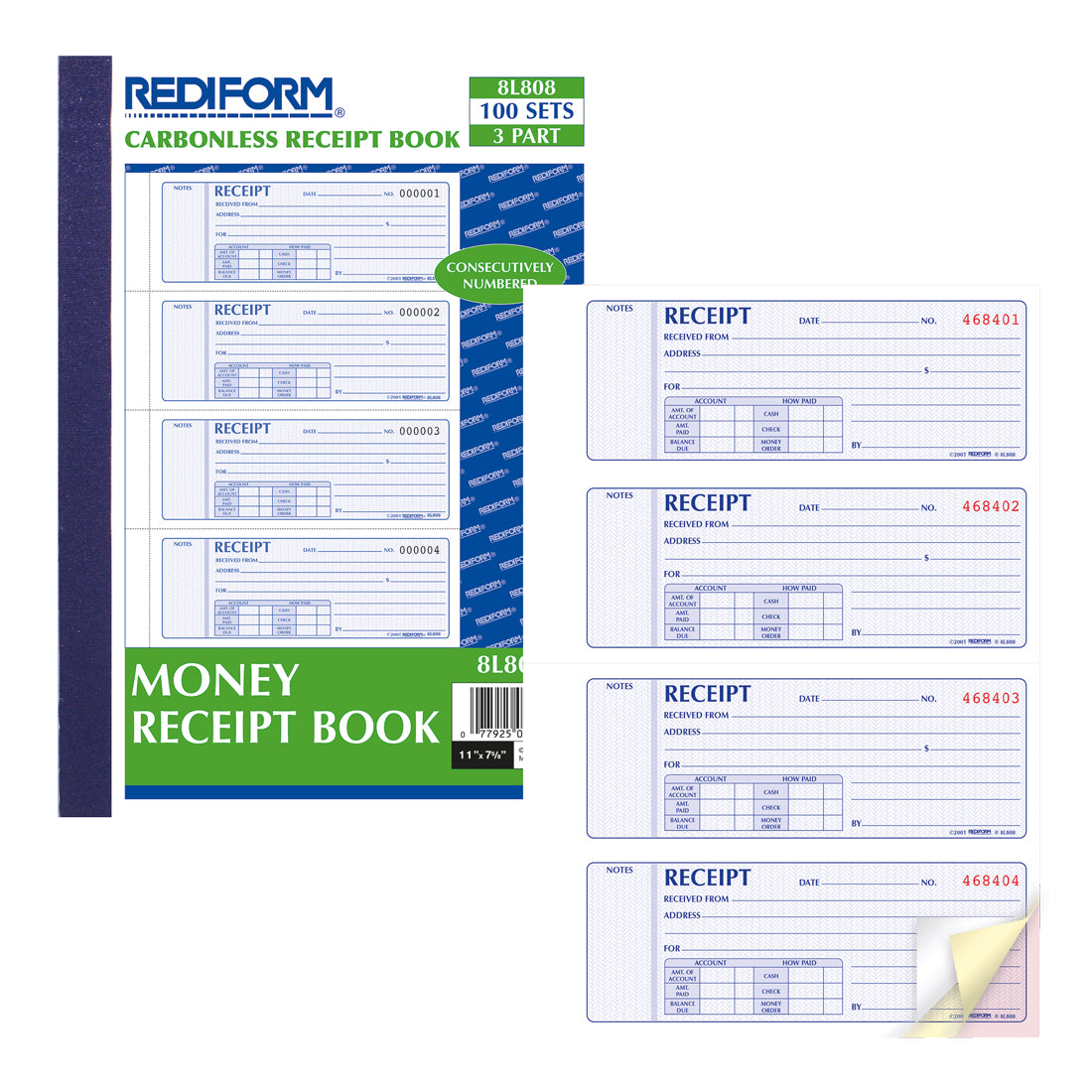 Money Receipt Book 8L808
