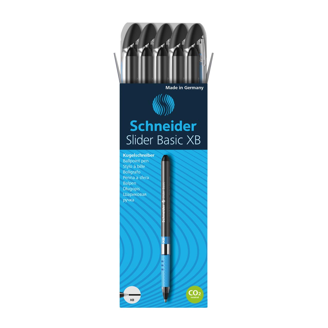 Schneider P130403x50 - Confezione 50 Penne A Sfera Blu Indelebili, Materiale Traslucido