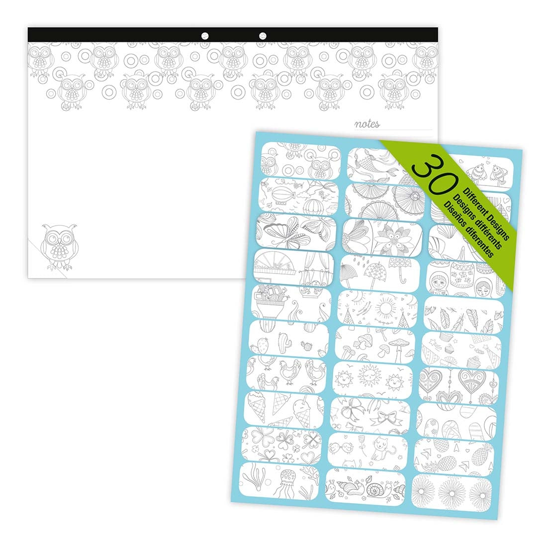 DoodlePlan™Coloring Desk Pad - Undated#color_multiplicity