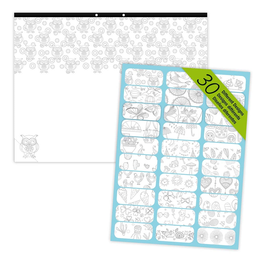 DoodlePlan™Coloring Desk Pad - Undated#color_multiplicity