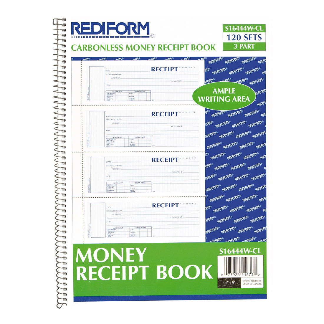 Money Receipt Book S16444WCL